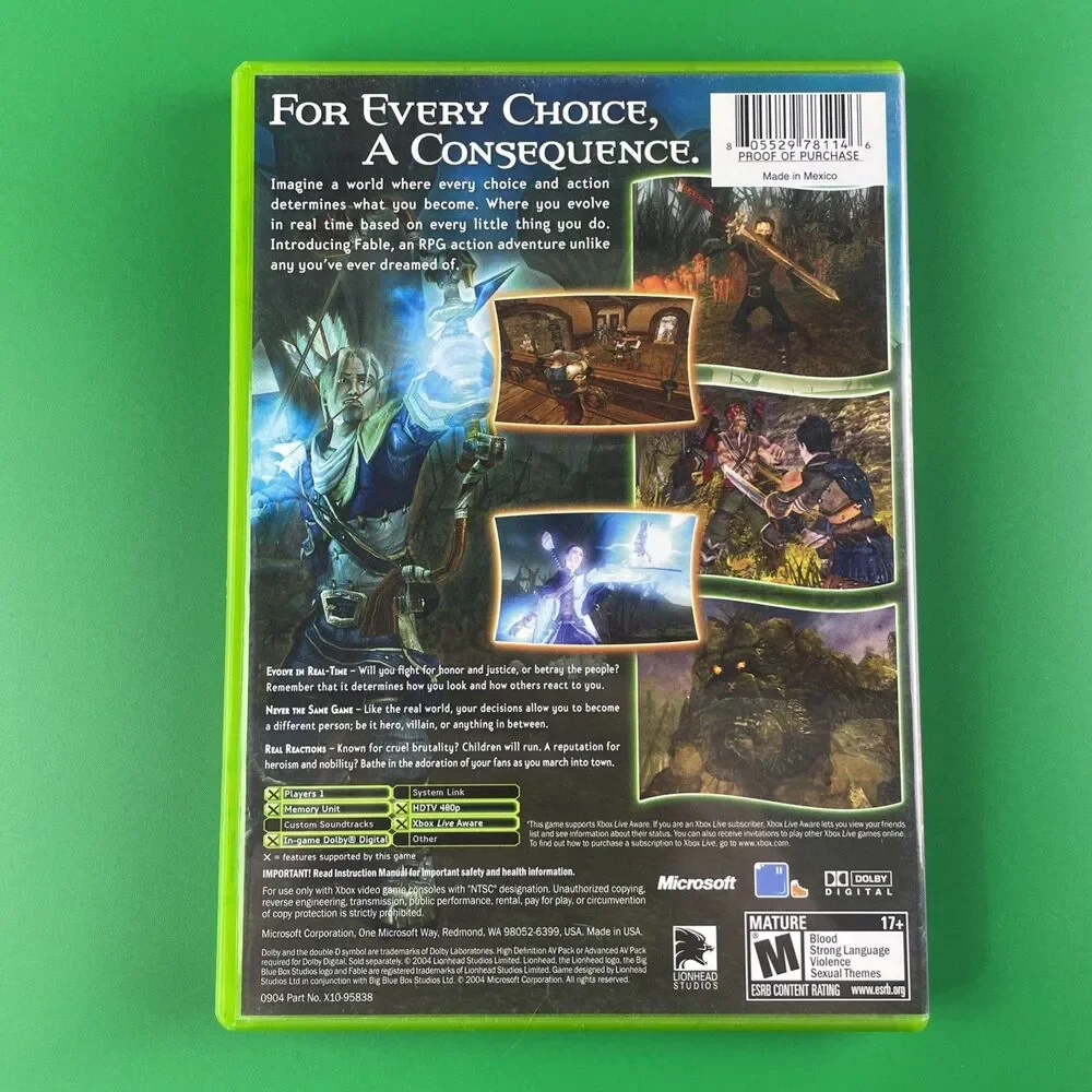 Fable (Microsoft Xbox, 2004) Complete RPG